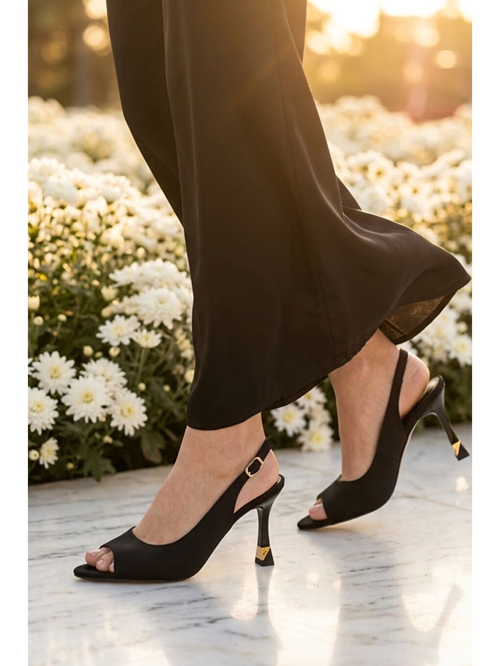 Siyah İnce Topuklu Kadın Abiye Ayakkabı 655589 Z-2