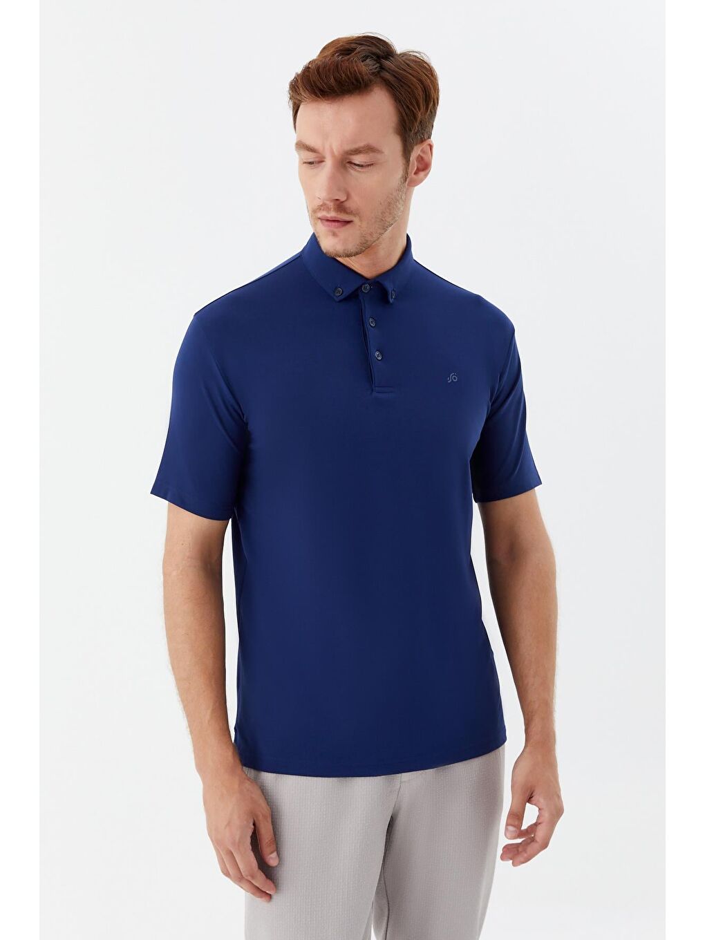 Mavi Erkek İndigo Standart Fit Gömlek Yaka Tişört – Kısa Kollu