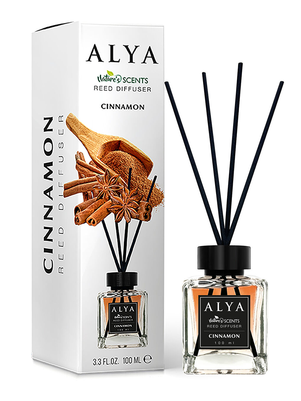 Alya Karışık Nature's Scents Bambu Çubuklu Oda Kokusu Lilly of the Valley - Cinnamon - Melon 100 ml x 3 Adet - 1