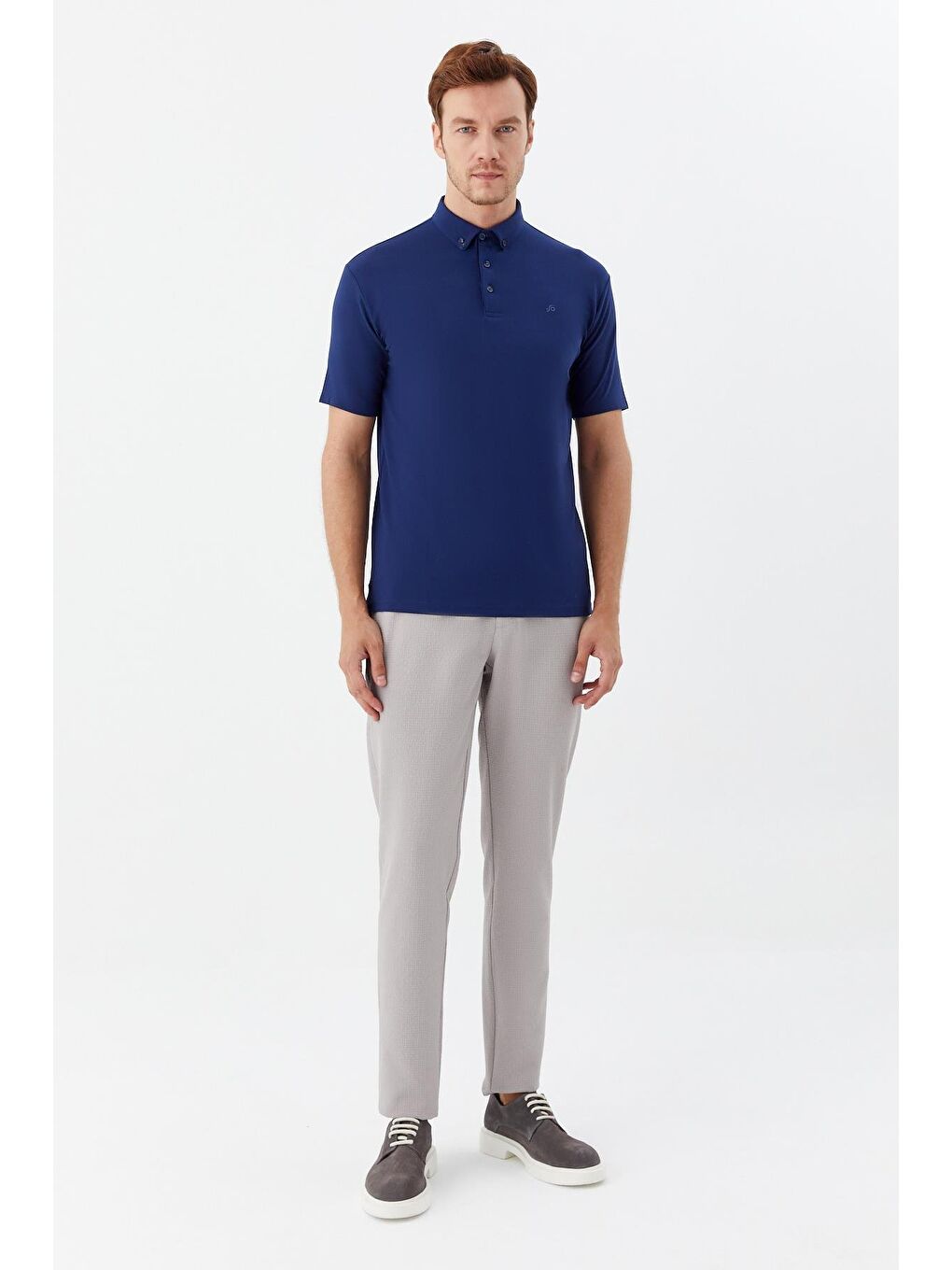 Mavi Erkek İndigo Standart Fit Gömlek Yaka Tişört – Kısa Kollu-1