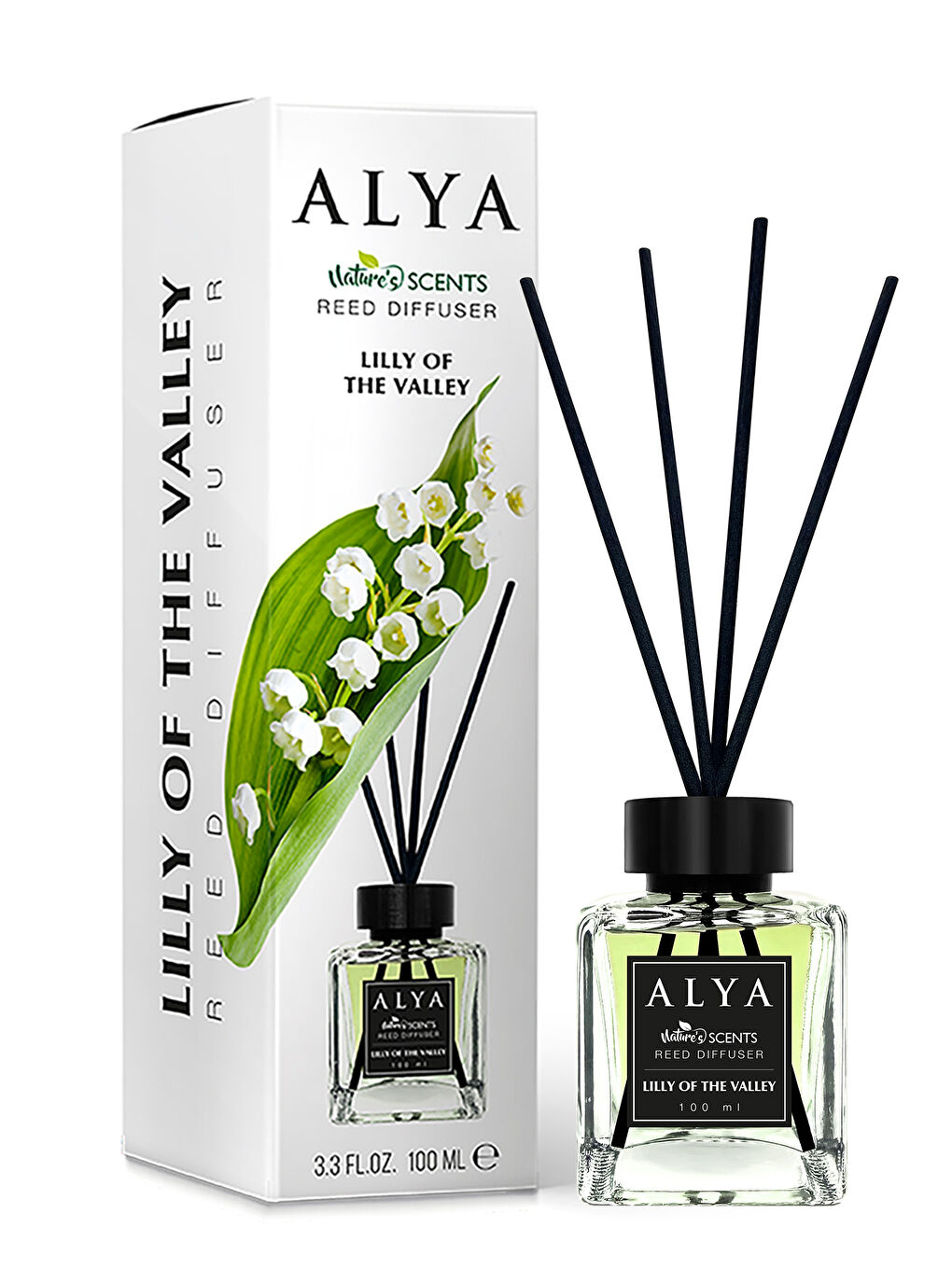 Alya Karışık Nature's Scents Bambu Çubuklu Oda Kokusu Lilly of the Valley - Cinnamon - Melon 100 ml x 3 Adet - 4