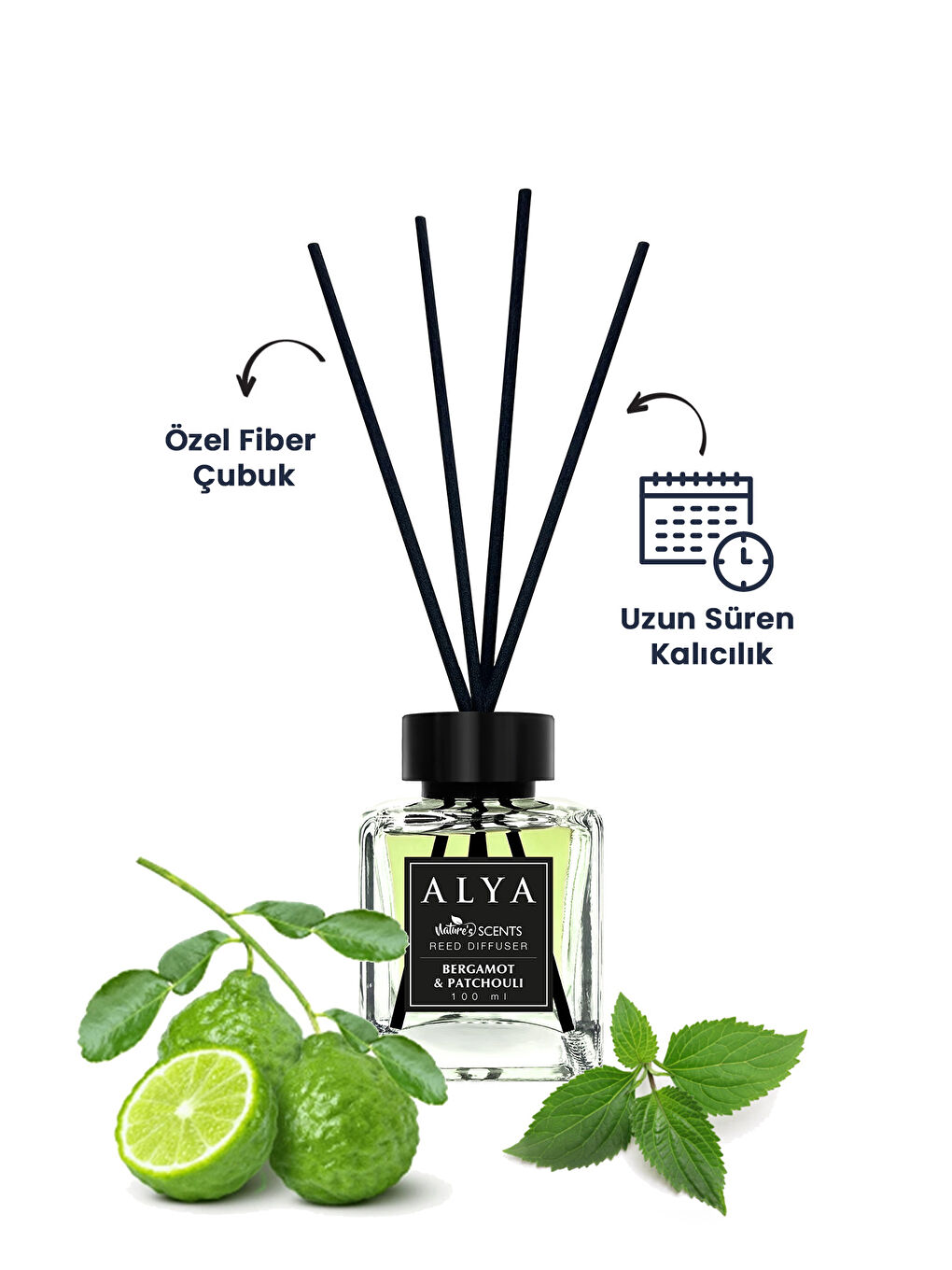 Alya Karışık Nature's Scents Bambu Çubuklu Oda Kokusu Bergamot & Patchouli - Mixed Berries - Oceann 100 - 2