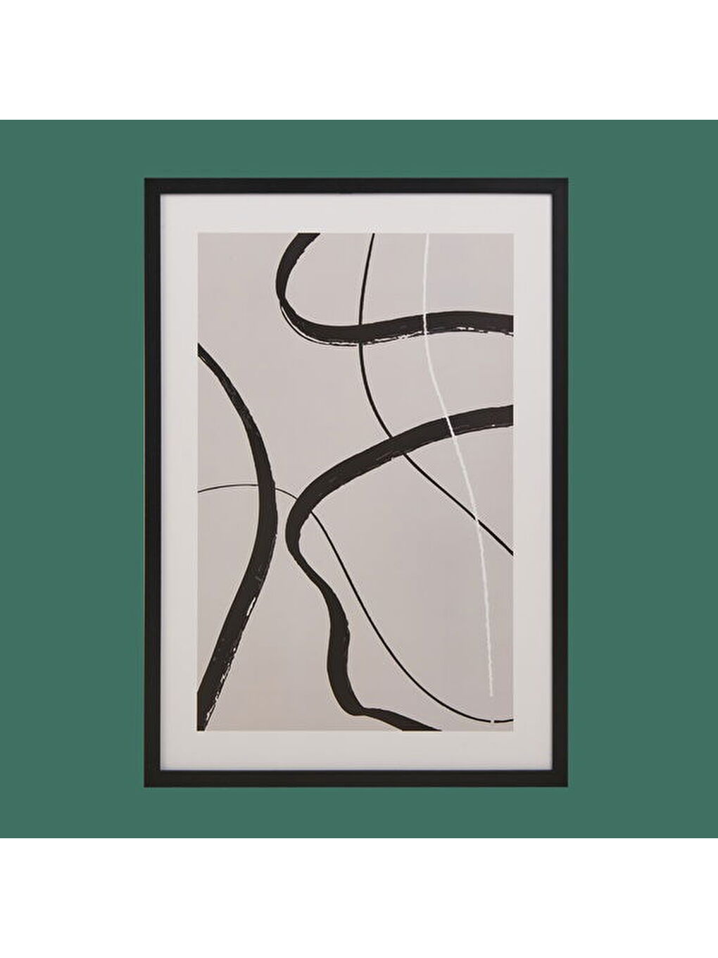 Siyah Deco Elegant Curves Tablo - 50x70 cm