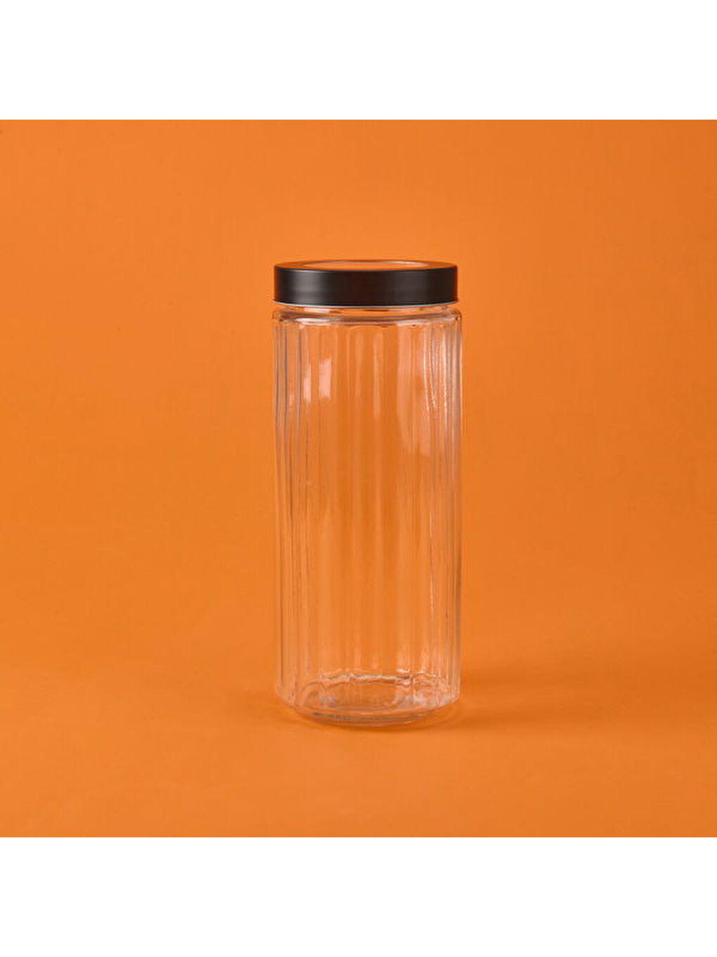 Borosilikat Cam Saklama Kabı - Gri / Siyah - 2,2 lt-1