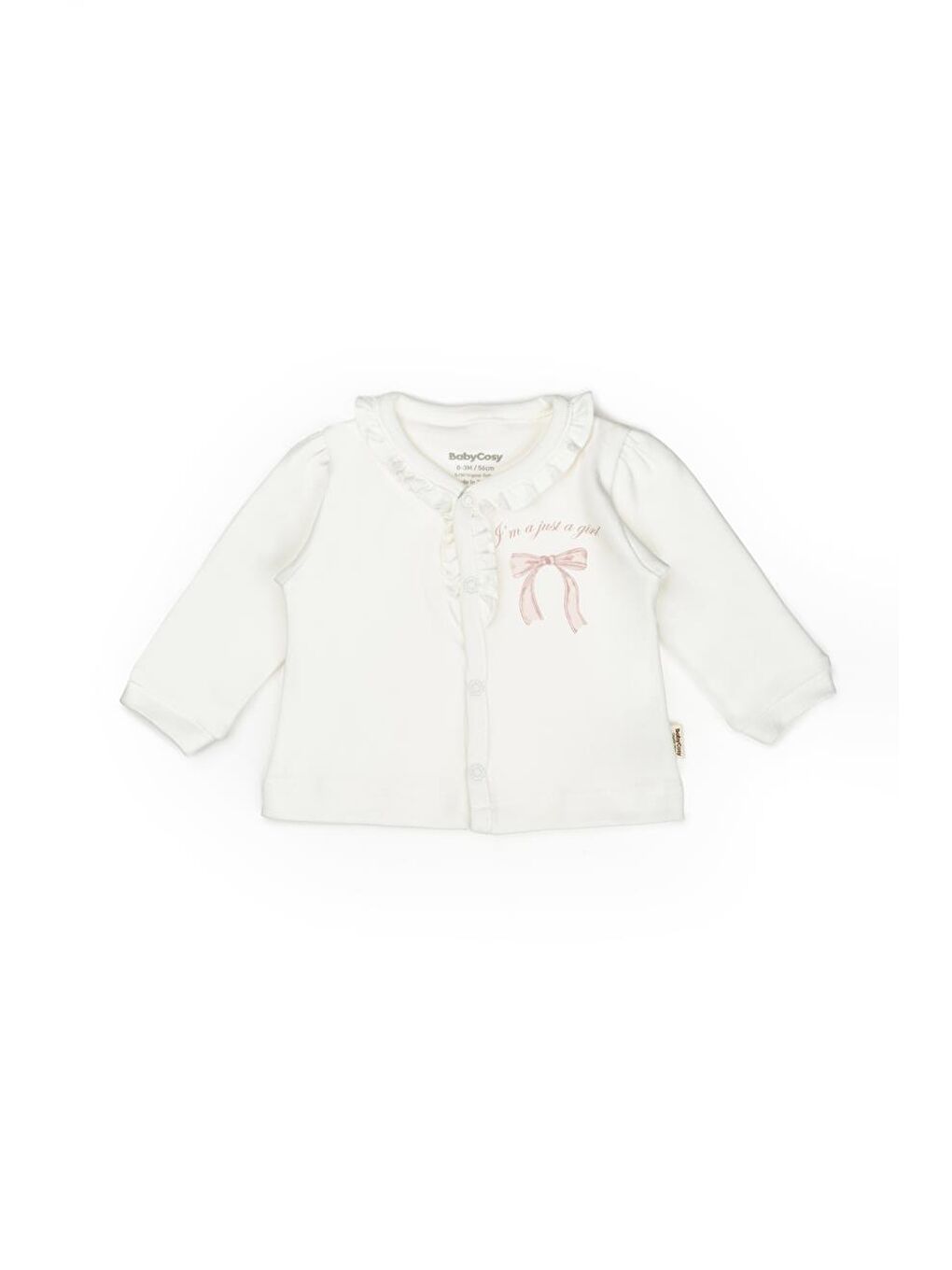 Ekru Bebek 3’lü Takım (Pantolon, Uzun Kol T-shirt, Şapka), Bebek ve Yenidoğan Serisi - CSY8143-1