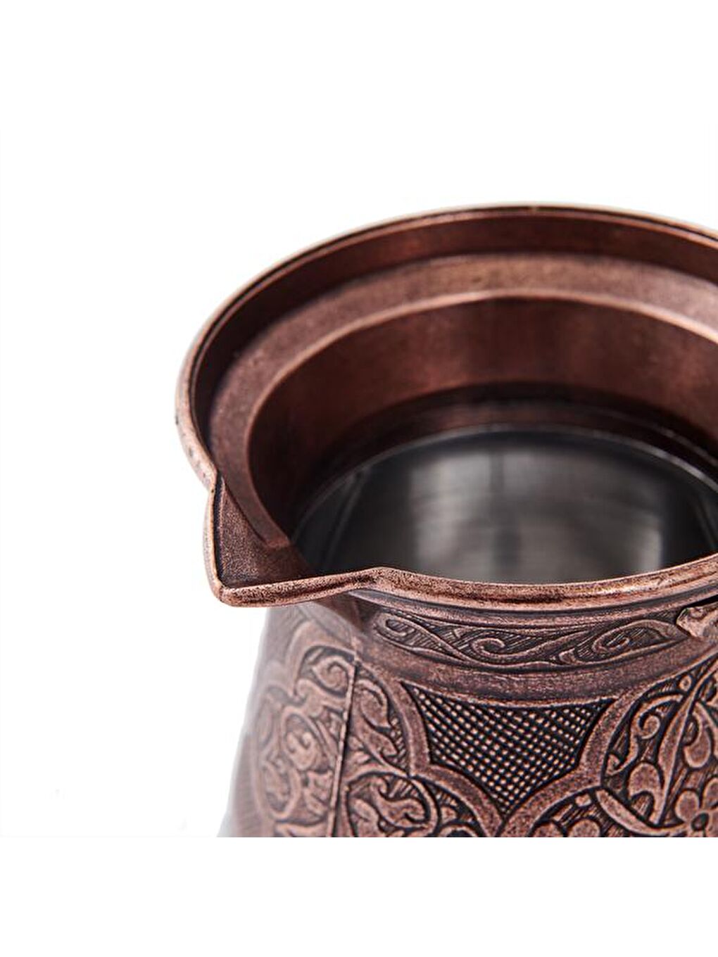 Desenli Cezve No:6 - Kahverengi - 390 ml-2