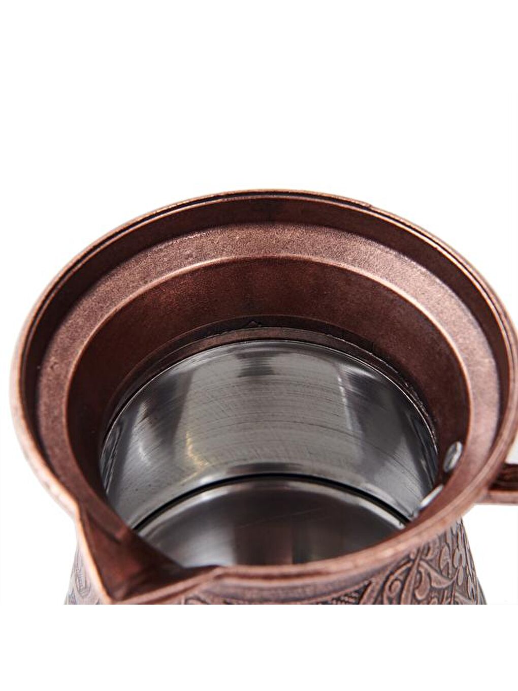 Desenli Cezve No:6 - Kahverengi - 390 ml-3