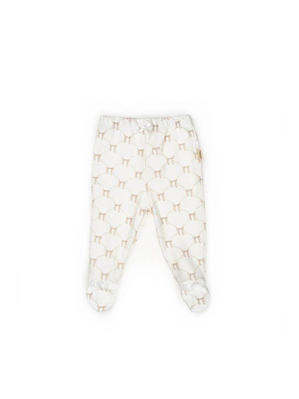 Ekru Bebek 2li Patikli Pantalon %100 Organik Pamuk , Bebek - Yenidoğan- csy8141-3