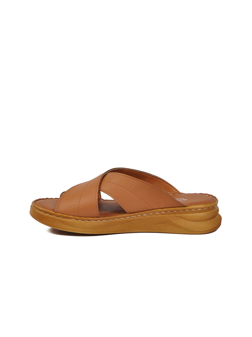 Kahverengi Taba Yumuşak Tabanlı Çapraz Bantlı Kadın Terlik 492148 Z-3