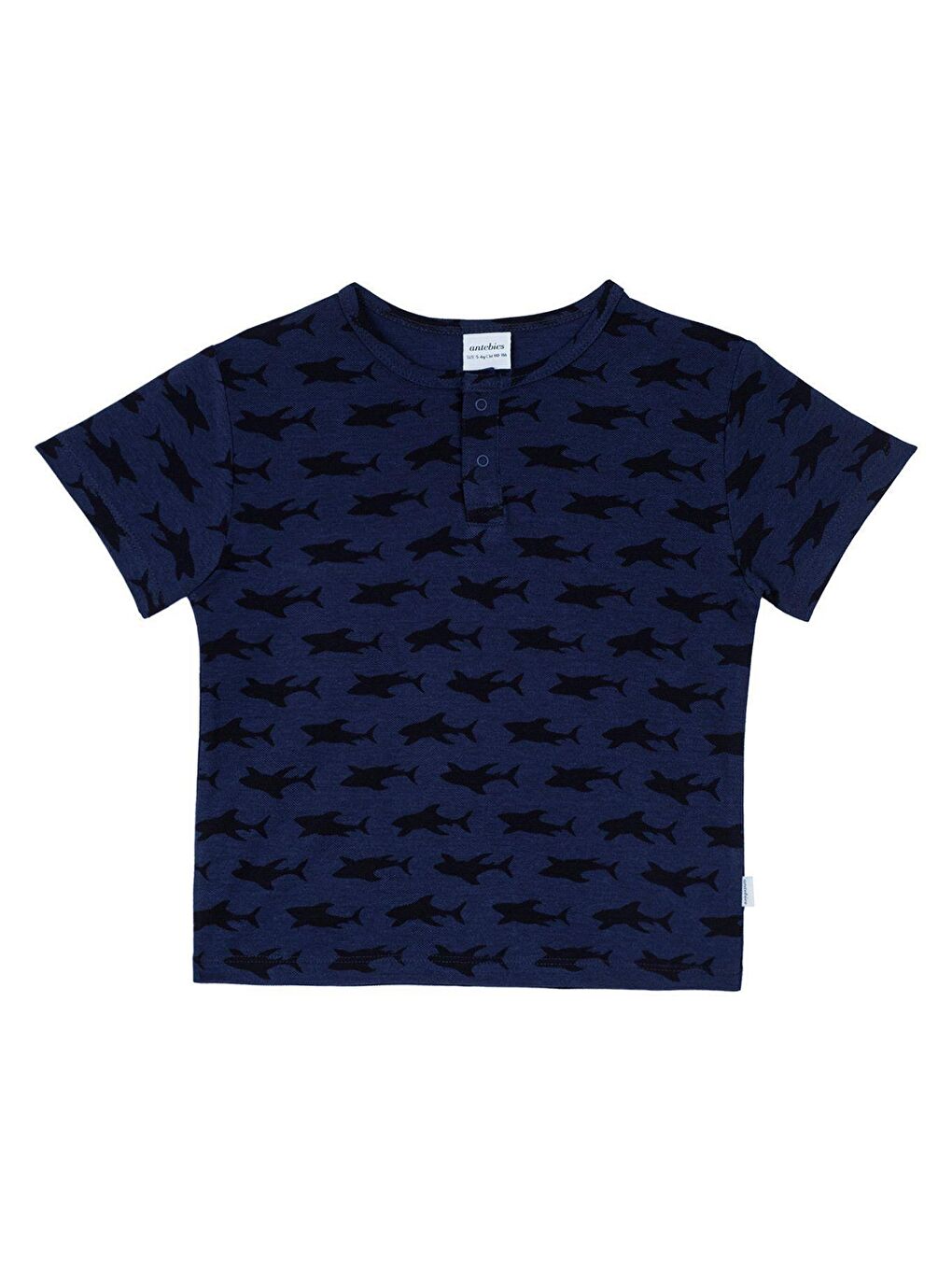 Lacivert Köpekbalığı Pike Şortlu Pijama Takımı-1