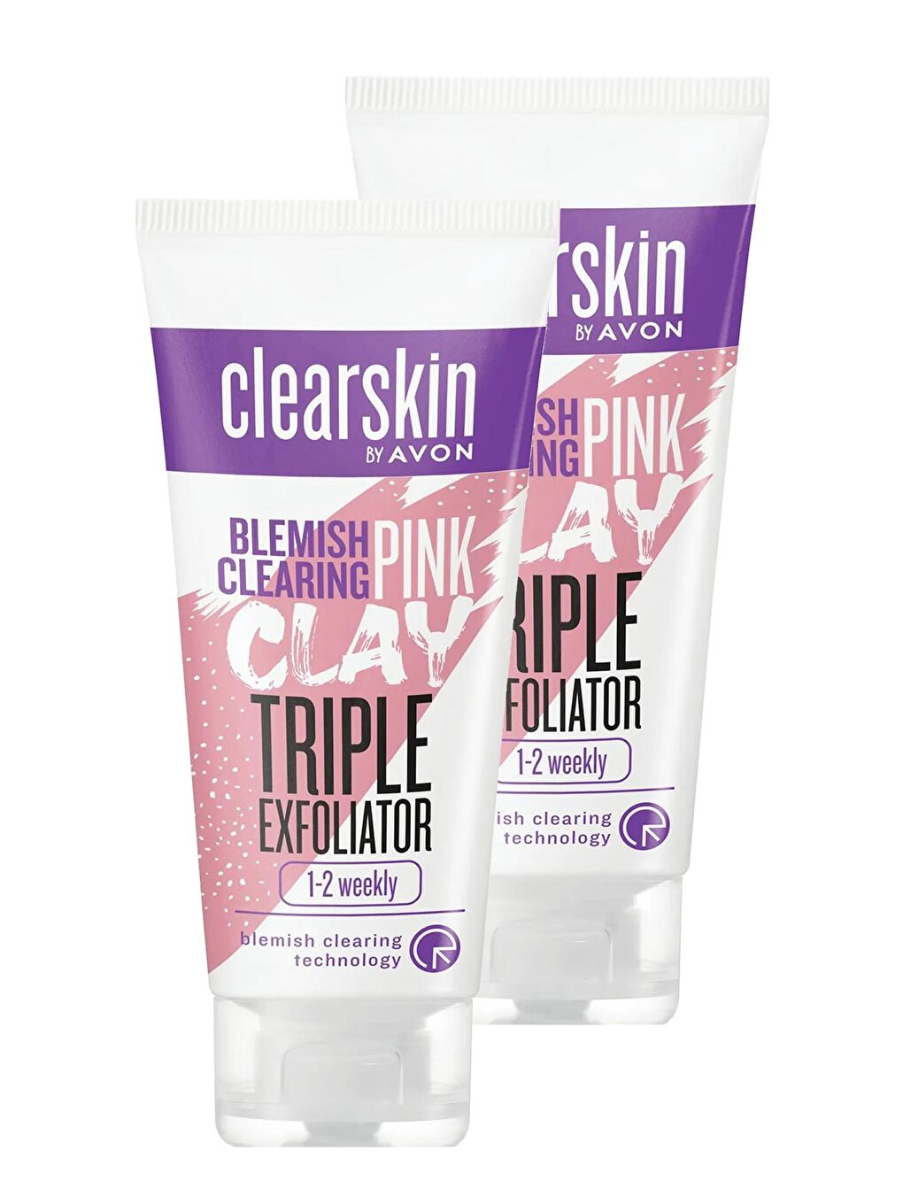 AVON Renksiz Clearskin Leke Karşıtı 3'ü 1 Arada Pembe Kil Scrub 75 Ml. İkili Set