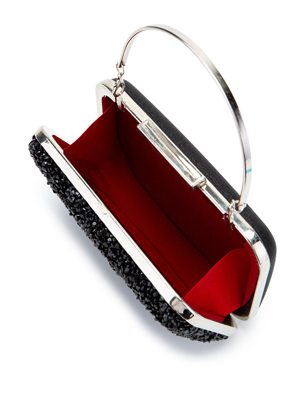 Taşlı Premium Debbie Abiye El Çantası Siyah-5