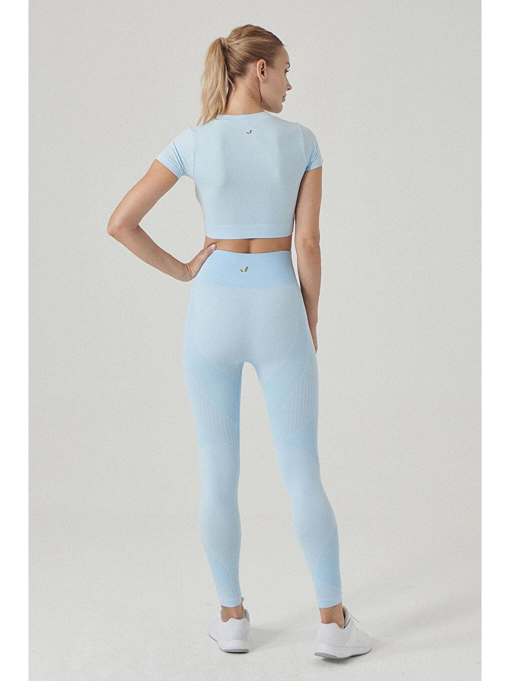 Bonita Desen Detaylı Şekillendirici Tayt Mavi-1