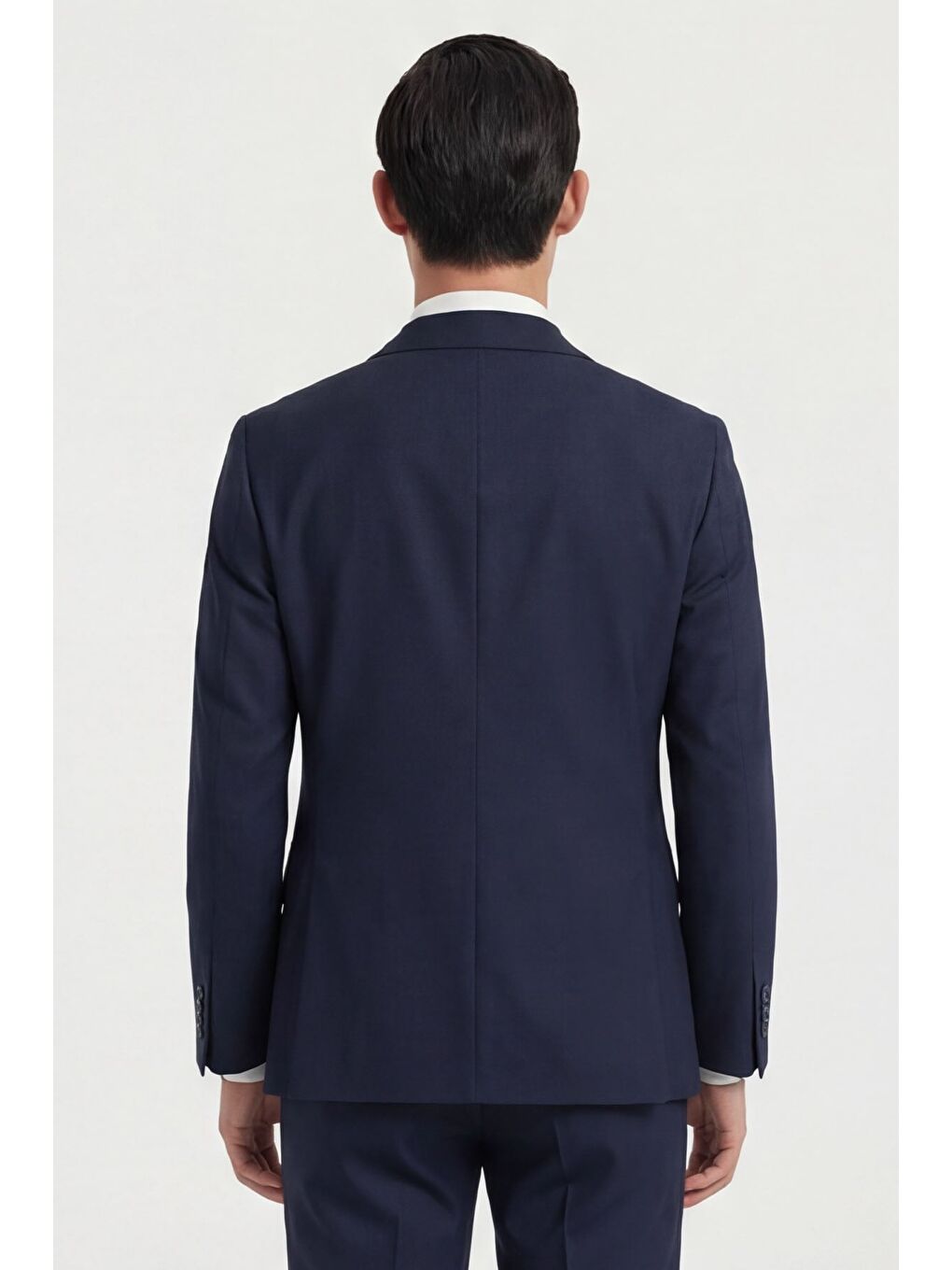 Giotelli Erkek Lacivert Dar Kesim Slim Fit Viskon Dokuma Normal Bel 6 Drop Takım Elbise-3