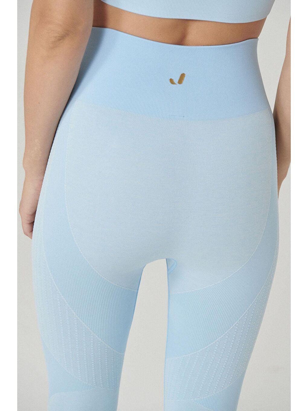 Bonita Desen Detaylı Şekillendirici Tayt Mavi-3