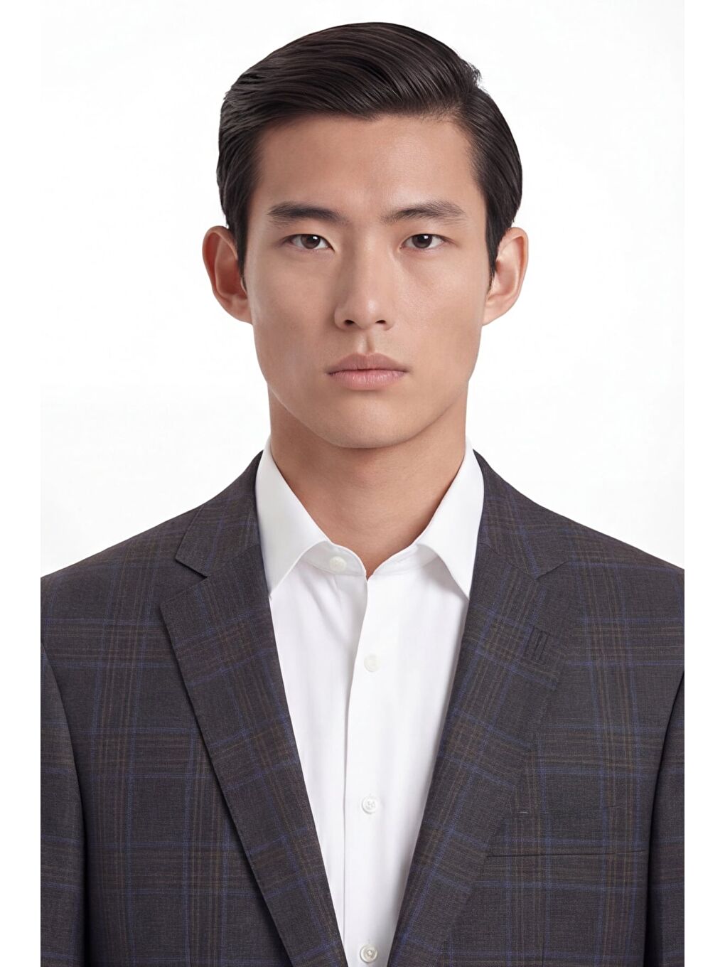 Erkek Koyu Gri Dar Kesim Slim Fit %100 Yün Ekose Dokuma Normal Bel 6 Drop Takım Elbise-3