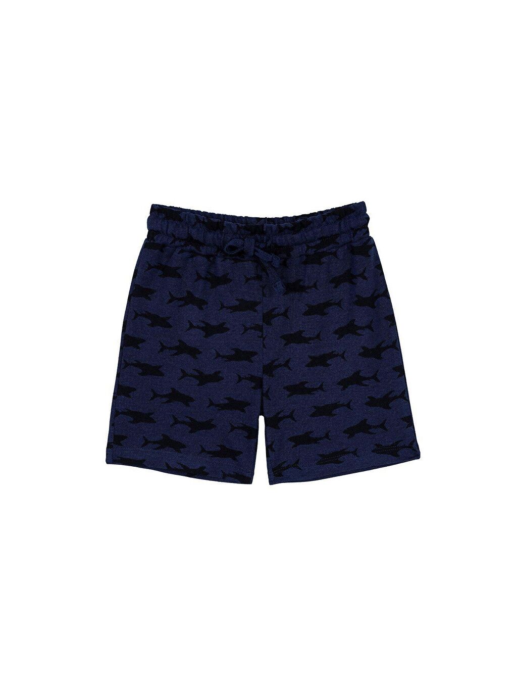 Lacivert Köpekbalığı Pike Şortlu Pijama Takımı-2