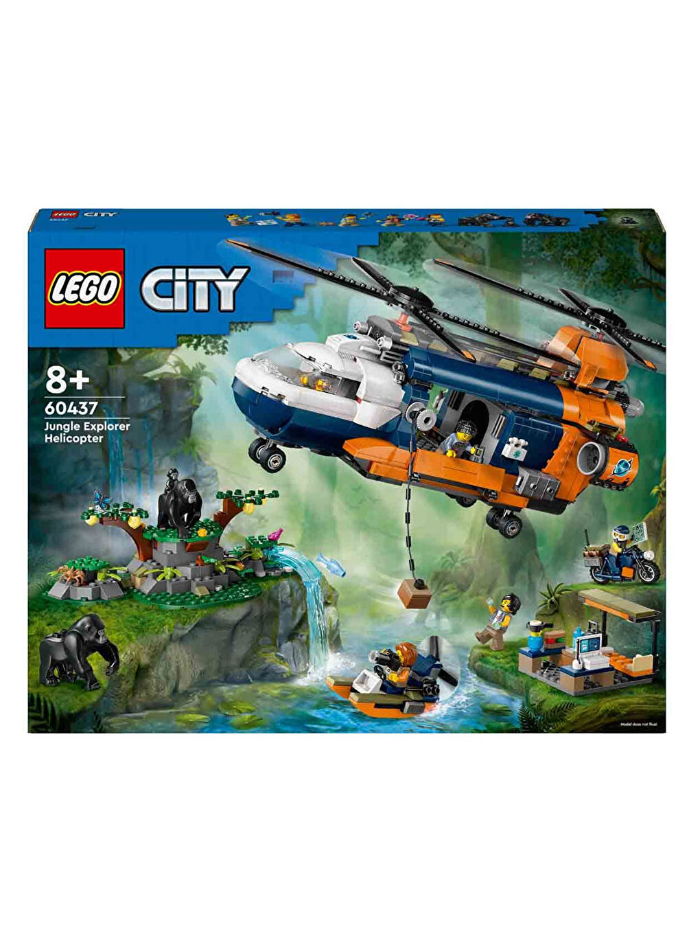 Lego Renksiz City Orman Kaşifinin Helikopteri Kamp Yerinde Seti 60437 - 5