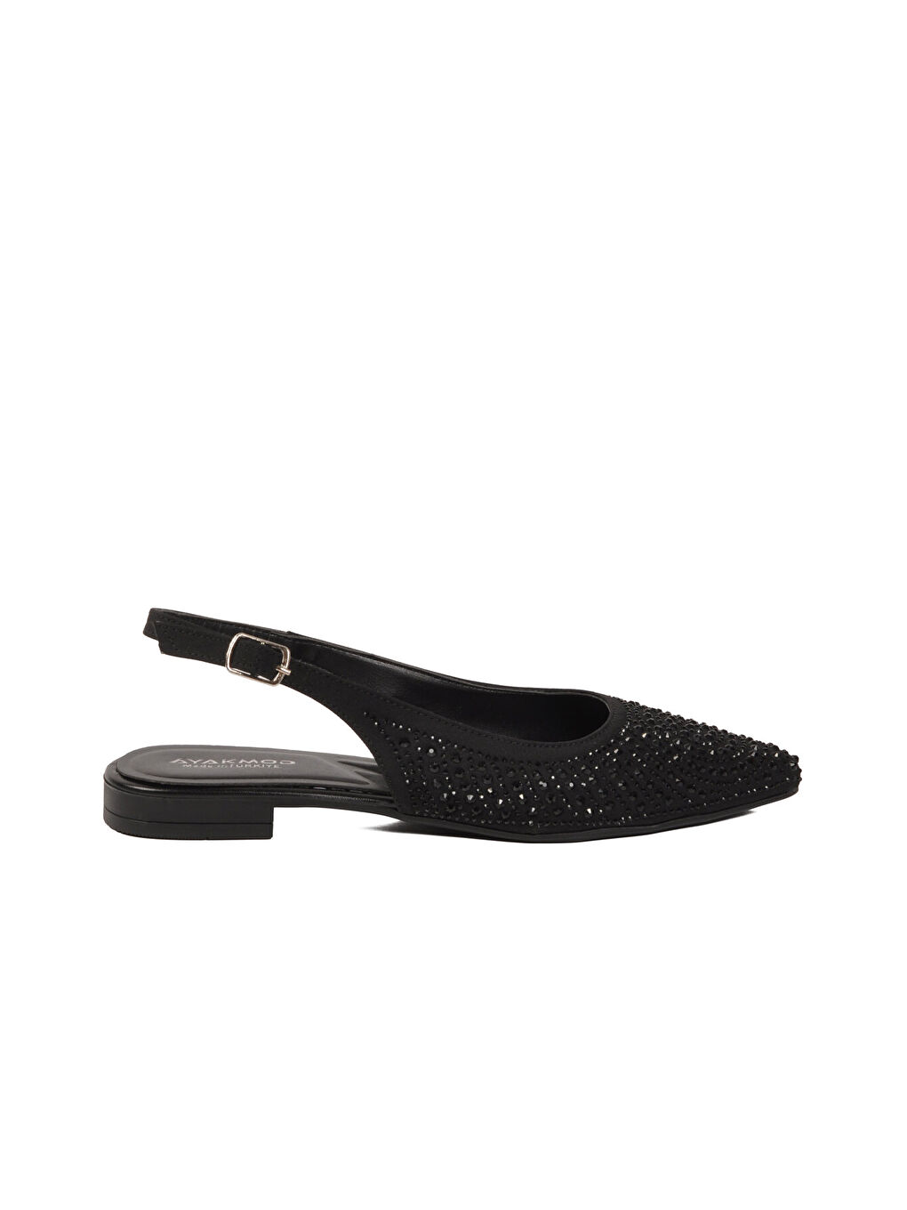 Siyah Taş İşlemeli Kadın Abiye Ayakkabı 354230 Z-1