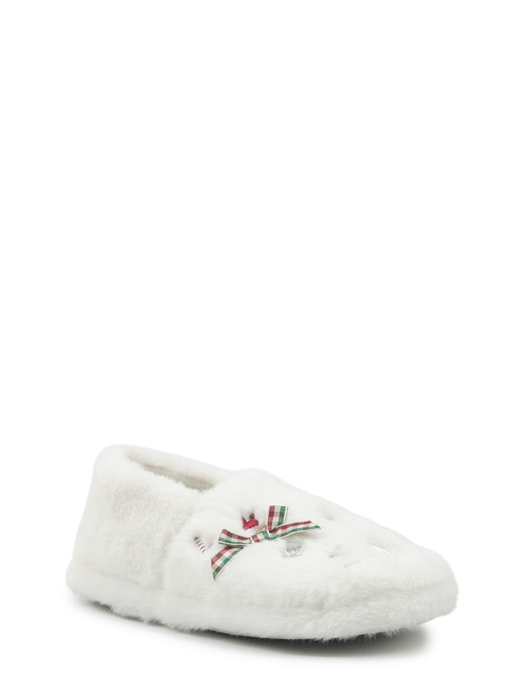 609076.Z5PR Beyaz Kadın Ev Ayakkabısı Panduf-1