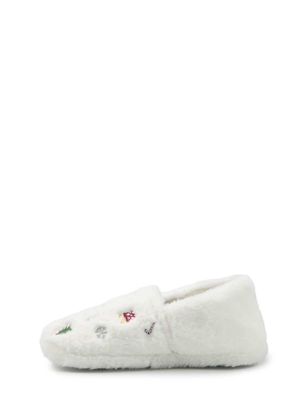 609076.Z5PR Beyaz Kadın Ev Ayakkabısı Panduf-2