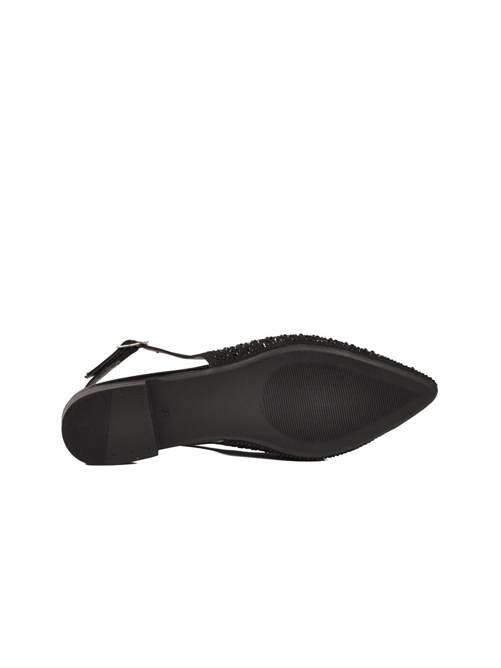 Siyah Taş İşlemeli Kadın Abiye Ayakkabı 354230 Z-4