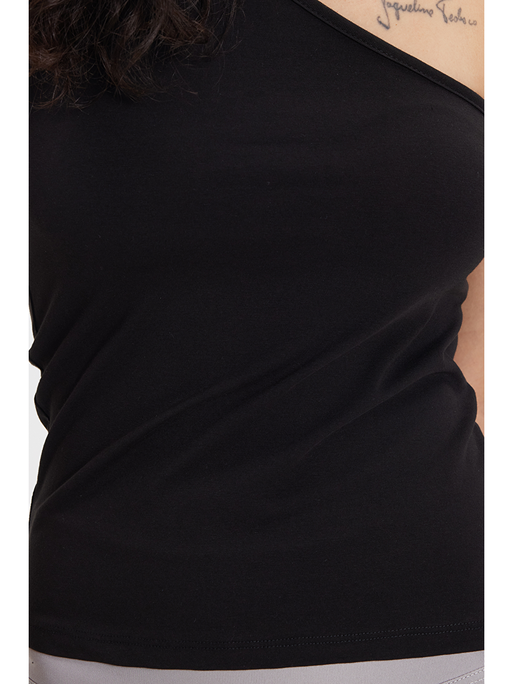 Kadın Slim Fit Dar Kesim Pamuklu Kolsuz Siyah Crop Atlet-2