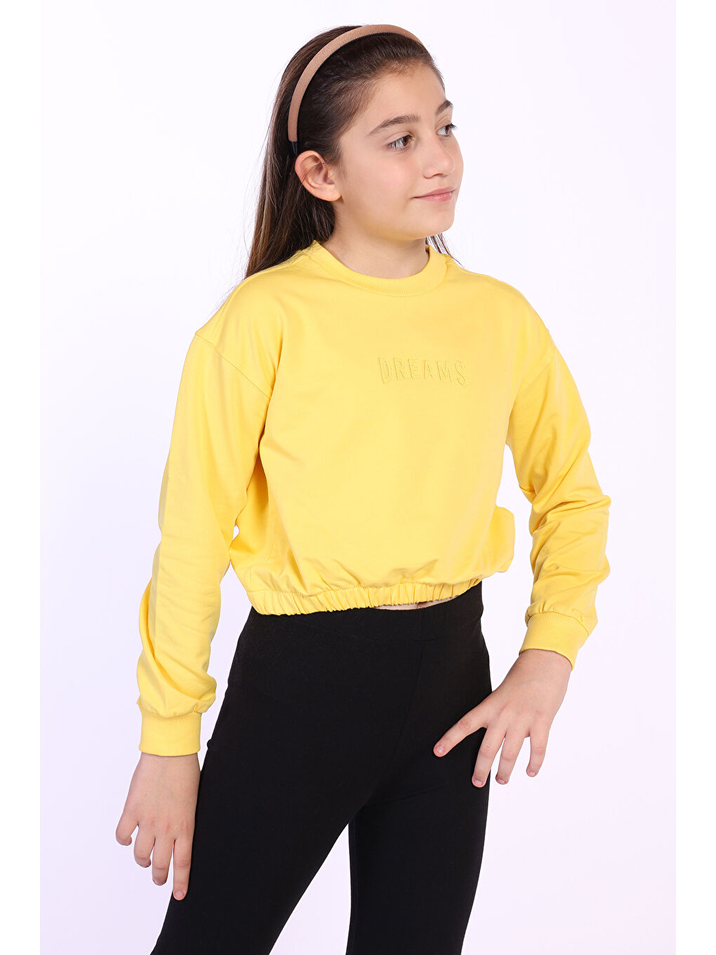 Toontoykids Sarı Kız Çocuk Dreams Nakışlı Sweatshirt