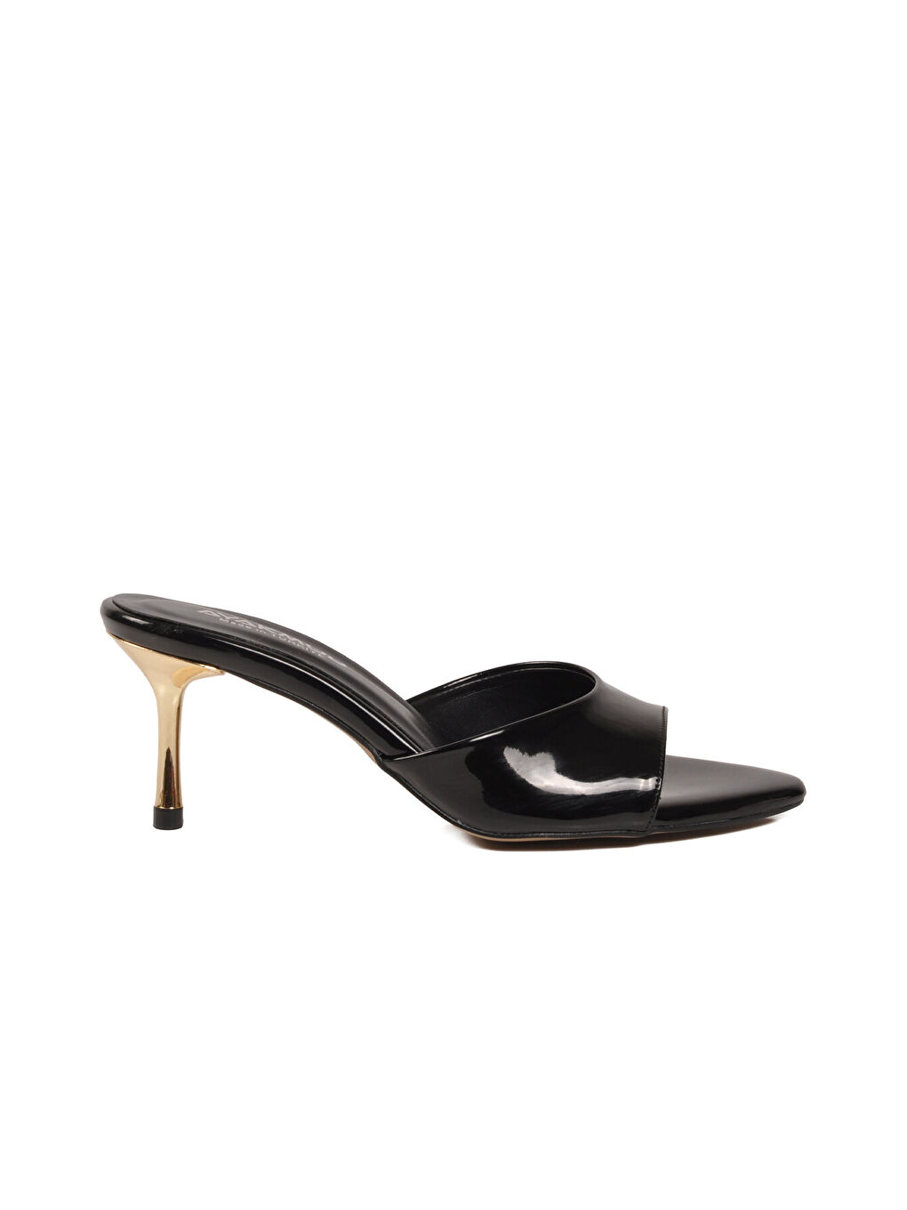 Siyah Rugan Kadın Hafif İnce Topuklu Terlik 336601 Z-1