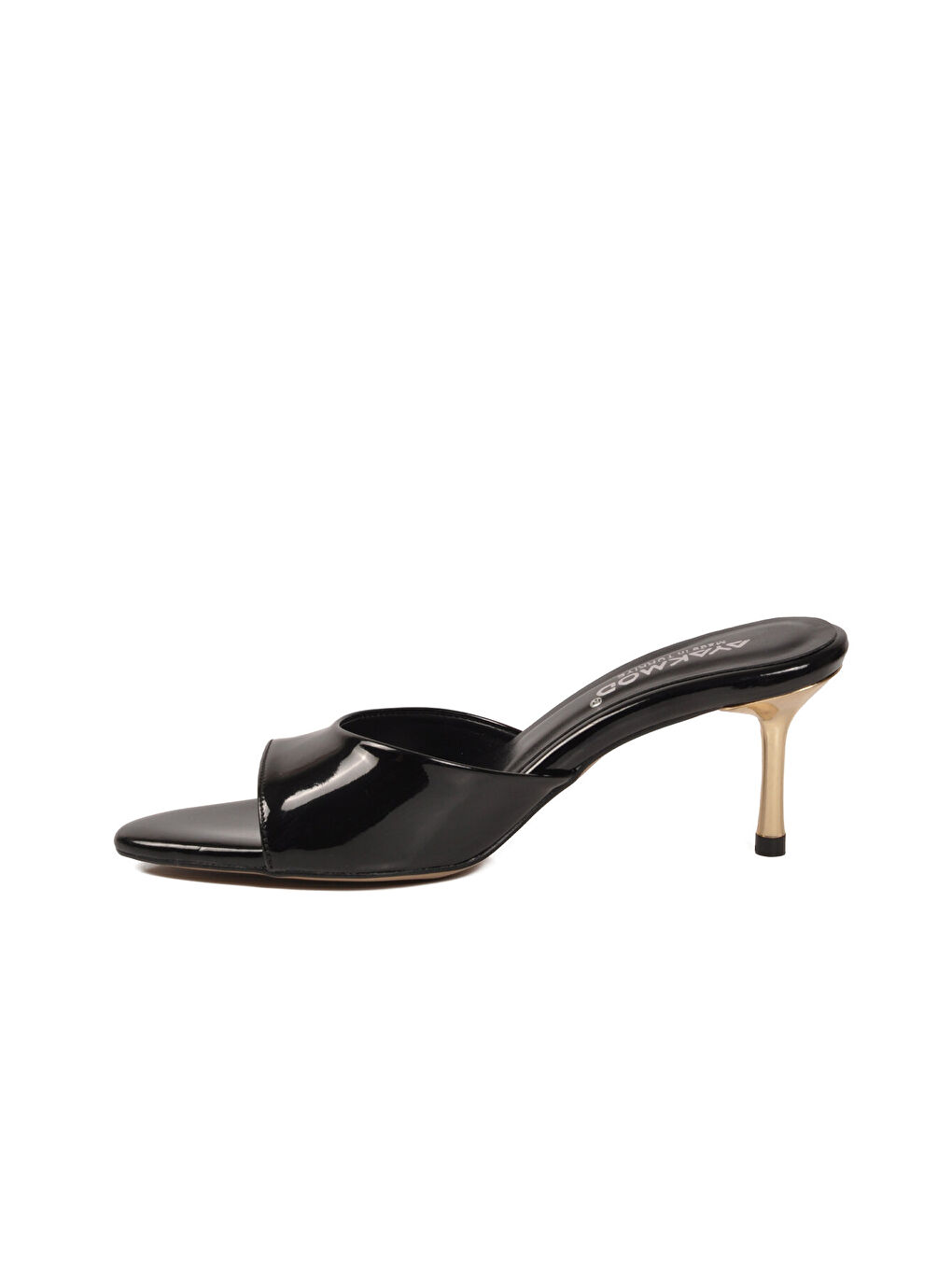 Siyah Rugan Kadın Hafif İnce Topuklu Terlik 336601 Z-3