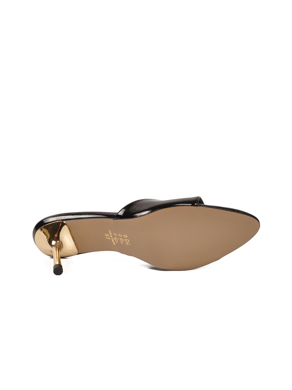 Siyah Rugan Kadın Hafif İnce Topuklu Terlik 336601 Z-4