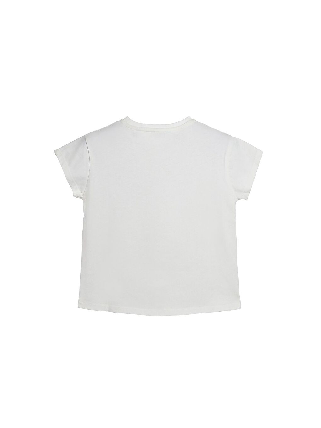 Gilda Beyaz Baskılı Kız Çocuk Tişört-2