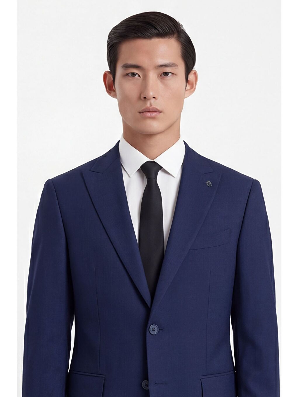 Giotelli Erkek Açık Lacivert Dar Kesim Slim Fit Viskon Dokuma Normal Bel 6 Drop Takım Elbise-2