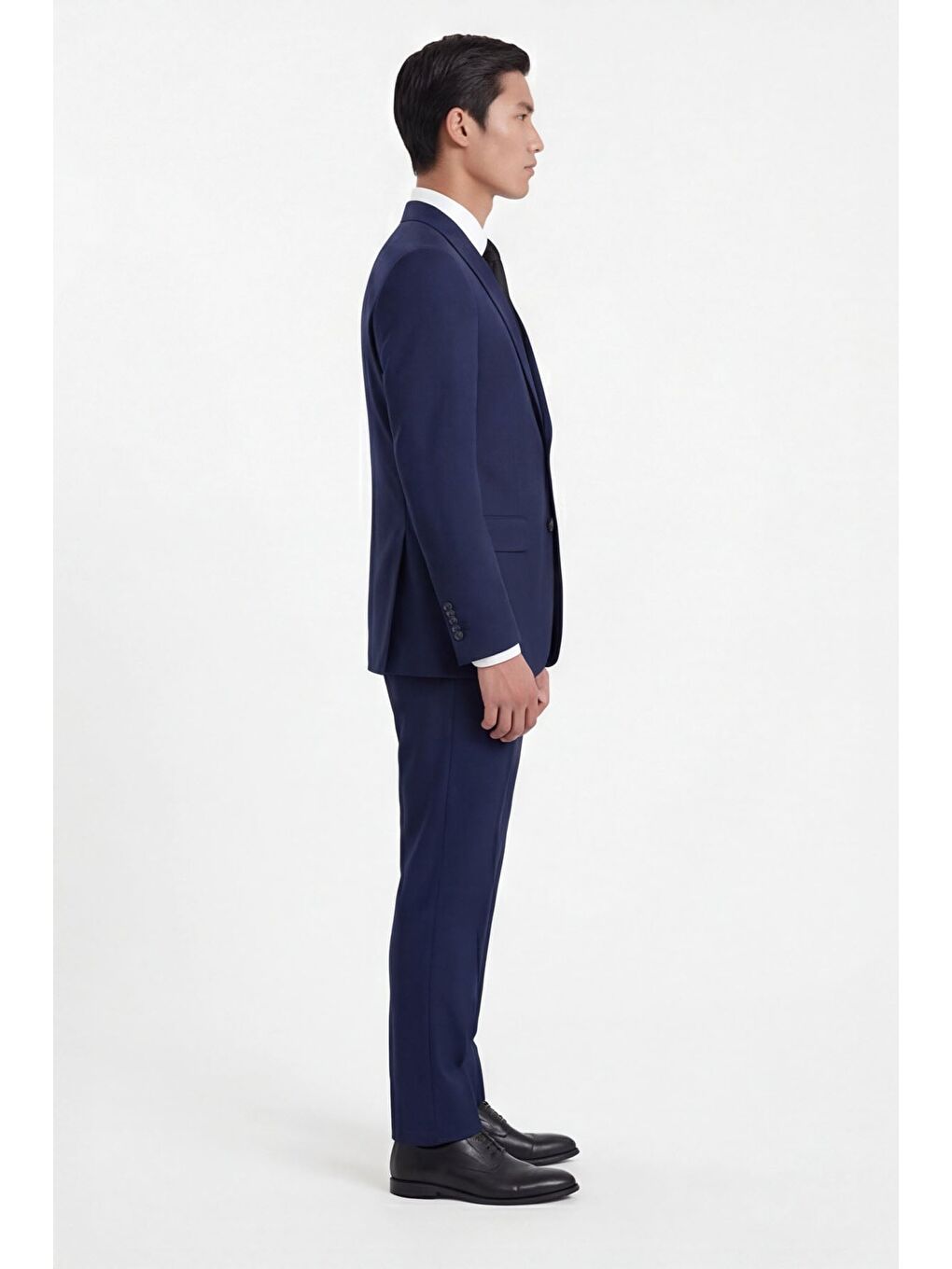 Giotelli Erkek Açık Lacivert Dar Kesim Slim Fit Viskon Dokuma Normal Bel 6 Drop Takım Elbise-3