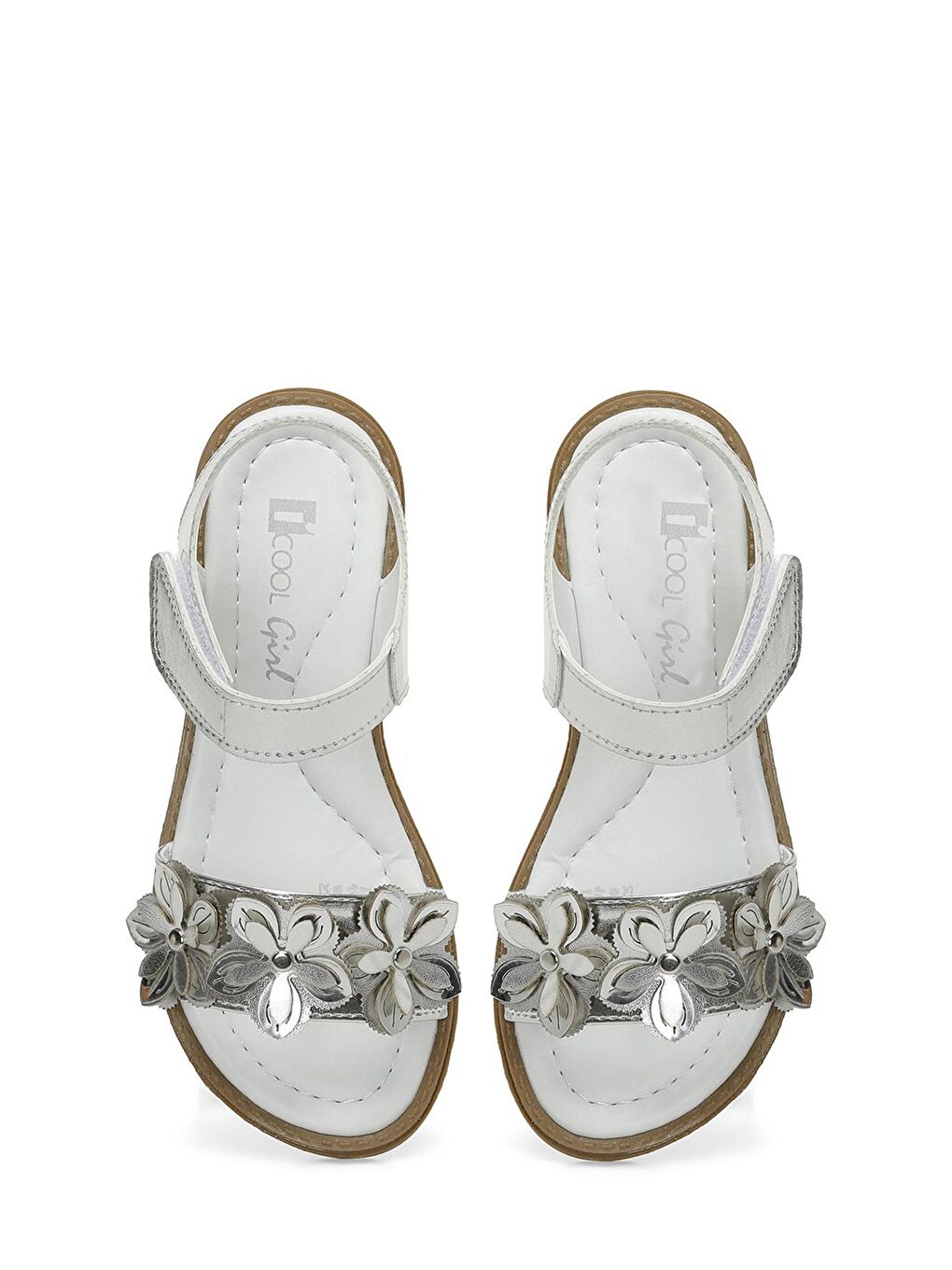 Gri APE 4FX Gümüş Kız Çocuk Sandalet-3