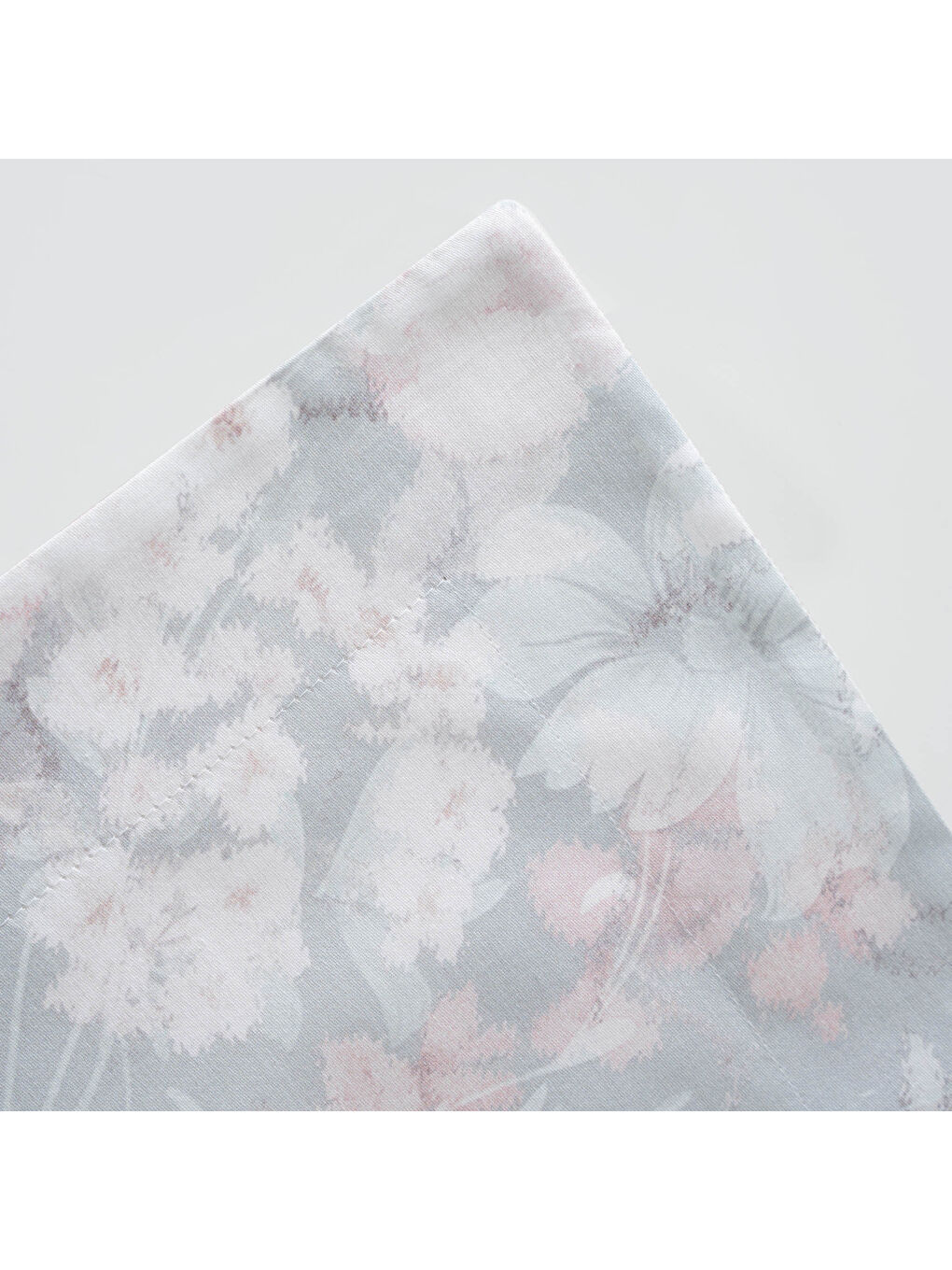 Turkuaz Rosalya Çift Kişilik Nevresim Takımı %100 Pamuk 210 TC 83 Tel Saten Digital Baskılı Mint-3