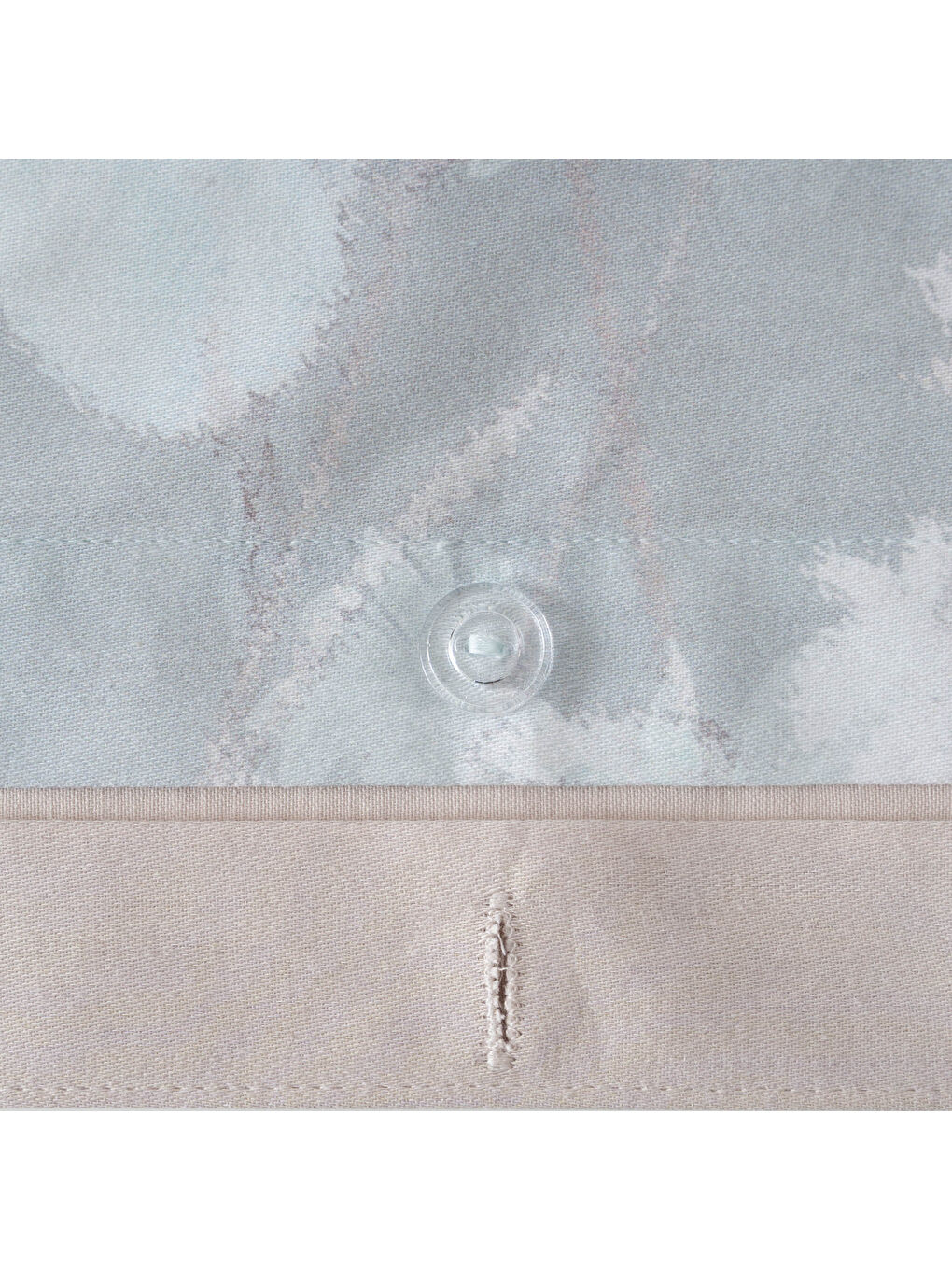 Turkuaz Rosalya Çift Kişilik Nevresim Takımı %100 Pamuk 210 TC 83 Tel Saten Digital Baskılı Mint-5