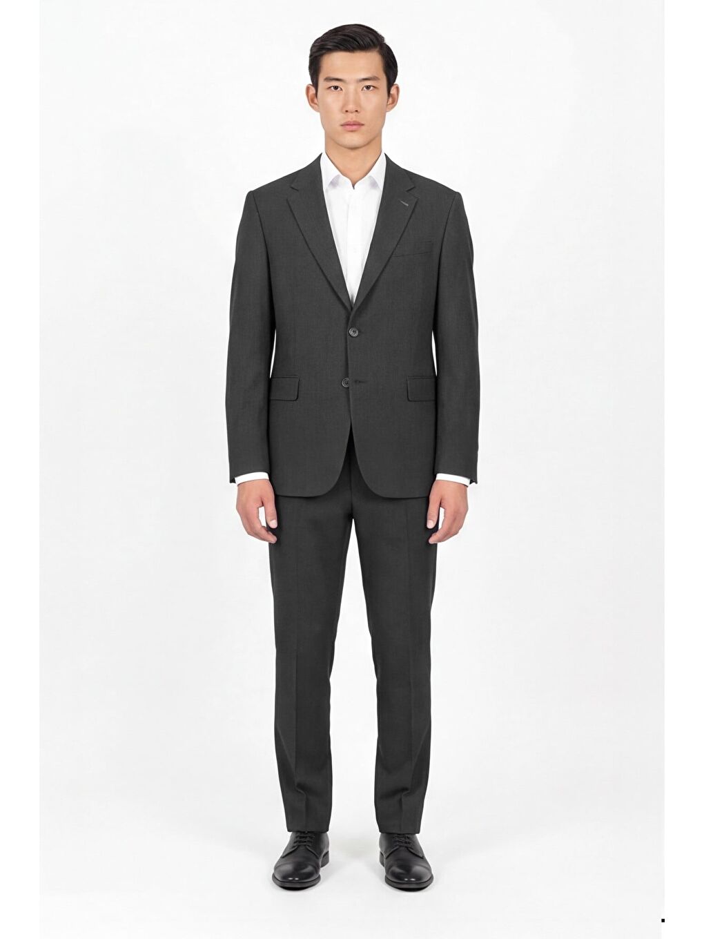 Gri Giotelli Erkek Füme Dar Kesim Slim Fit Viskon Dokuma Normal Bel 6 Drop Takım Elbise-1