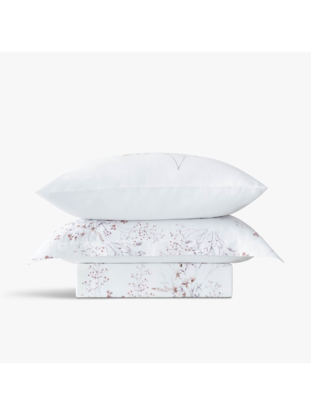 Ekru Lavena Çift Kişilik Nevresim Takımı %100 Pamuk 210 TC 83 Tel Saten Digital Baskılı Krem-Kahve-2