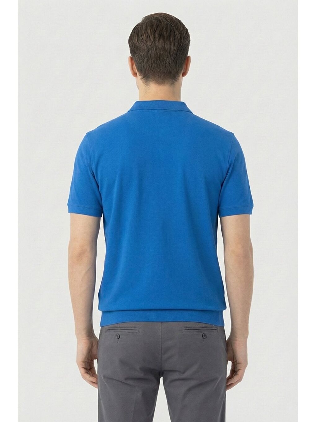 Mavi Giotelli Saks Regular Fit %100 Pamuk Fermuarlı Polo Yaka Erkek Tişört-3