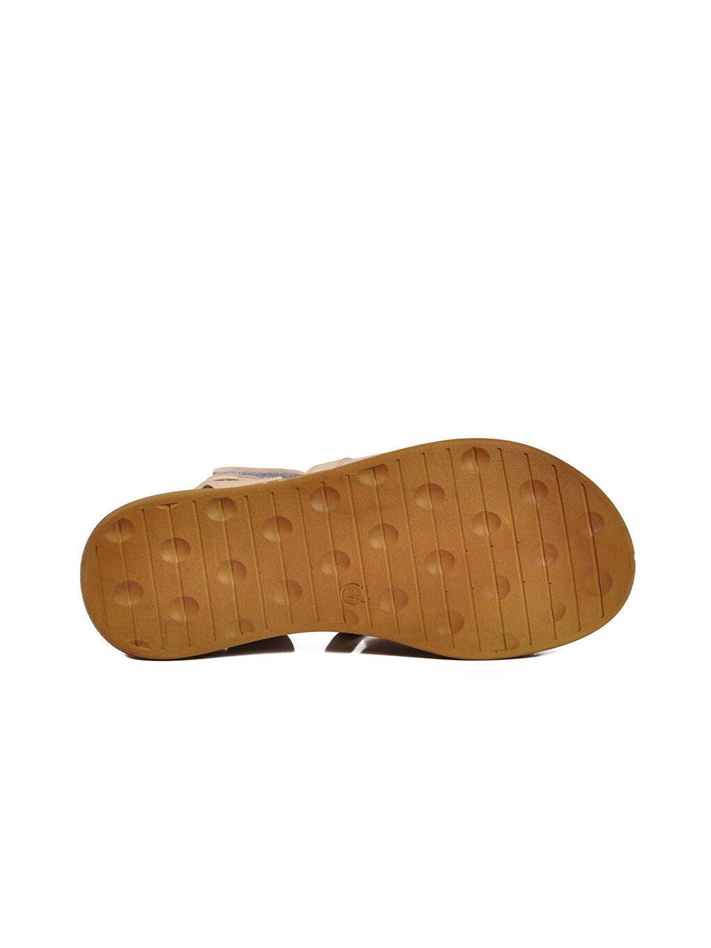 Bej Hafif Yumuşak Tabanlı Cırtlı Kadın Sandalet 492142 Z-4