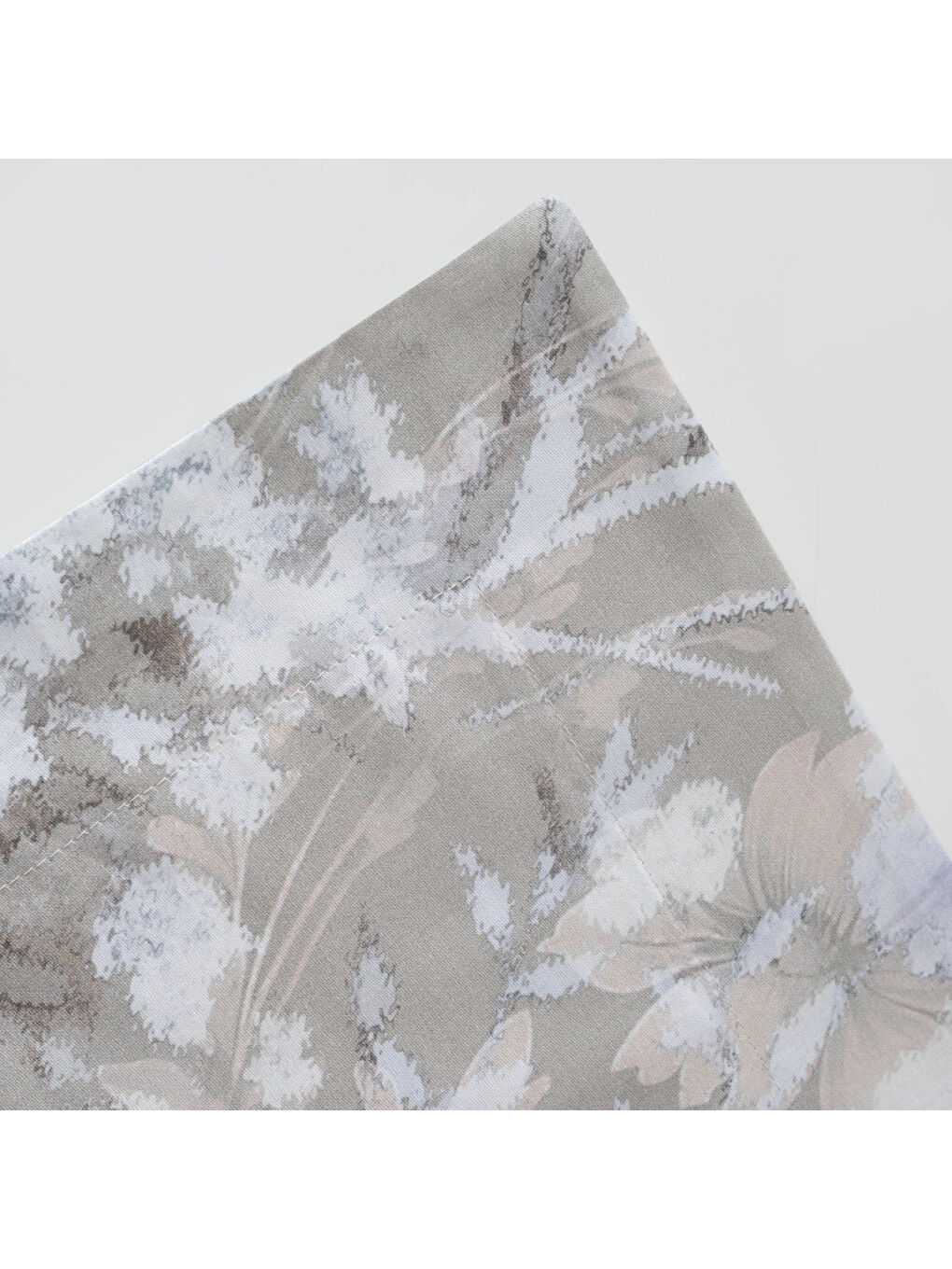 Rosalya Çift Kişilik Nevresim Takımı %100 Pamuk 210 TC 83 Tel Saten Digital Baskılı Bej-4