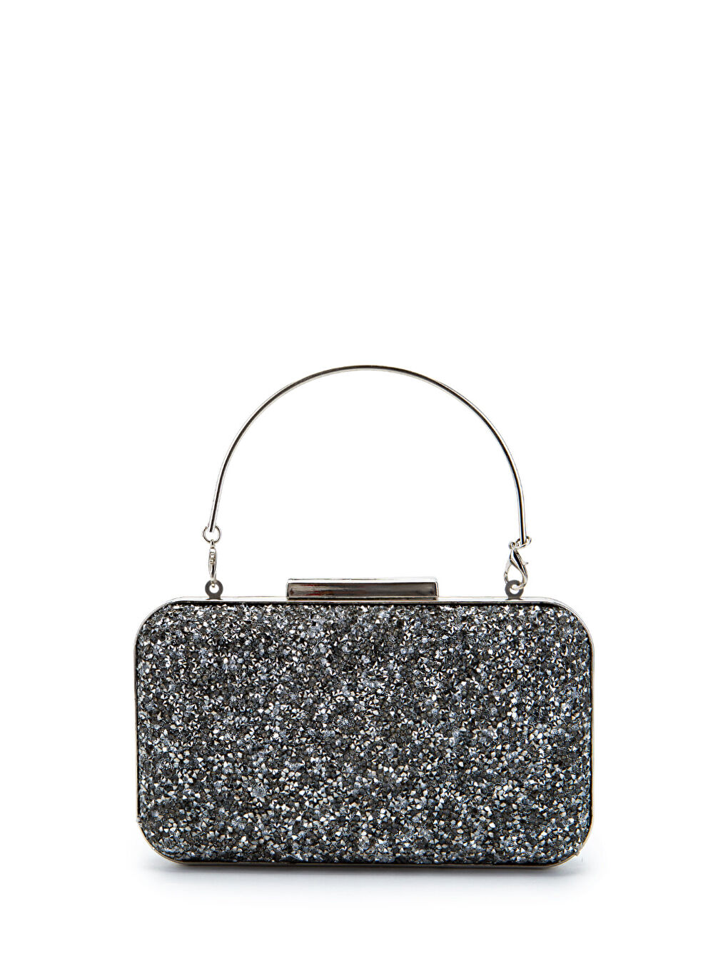 Taşlı Premium Debbie Abiye El Çantası Antrasit-1