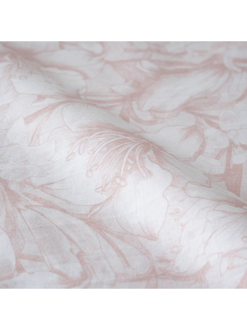 Pembe Fiorina Çift Kişilik Nevresim Takımı %100 Pamuk 210 TC 83 Tel Saten Digital Baskılı Pudra-3