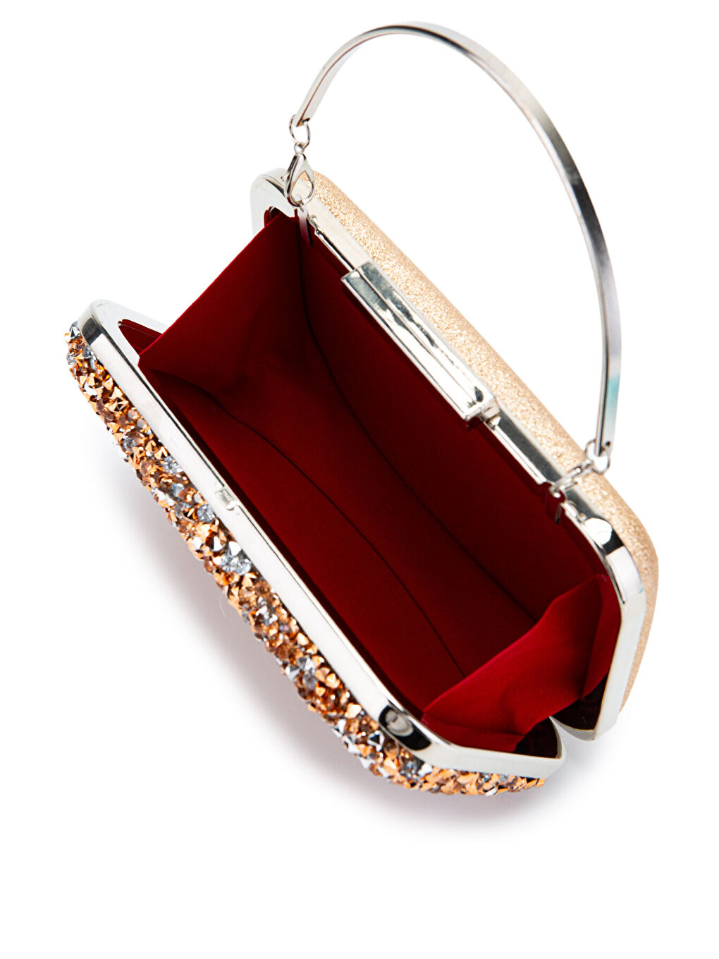 Pembe Taşlı Premium Debbie Abiye El Çantası Rose-5