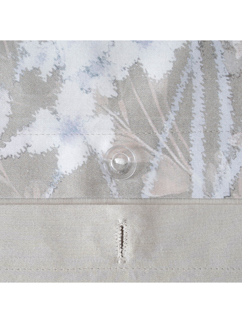 Rosalya Çift Kişilik Nevresim Takımı %100 Pamuk 210 TC 83 Tel Saten Digital Baskılı Bej-5