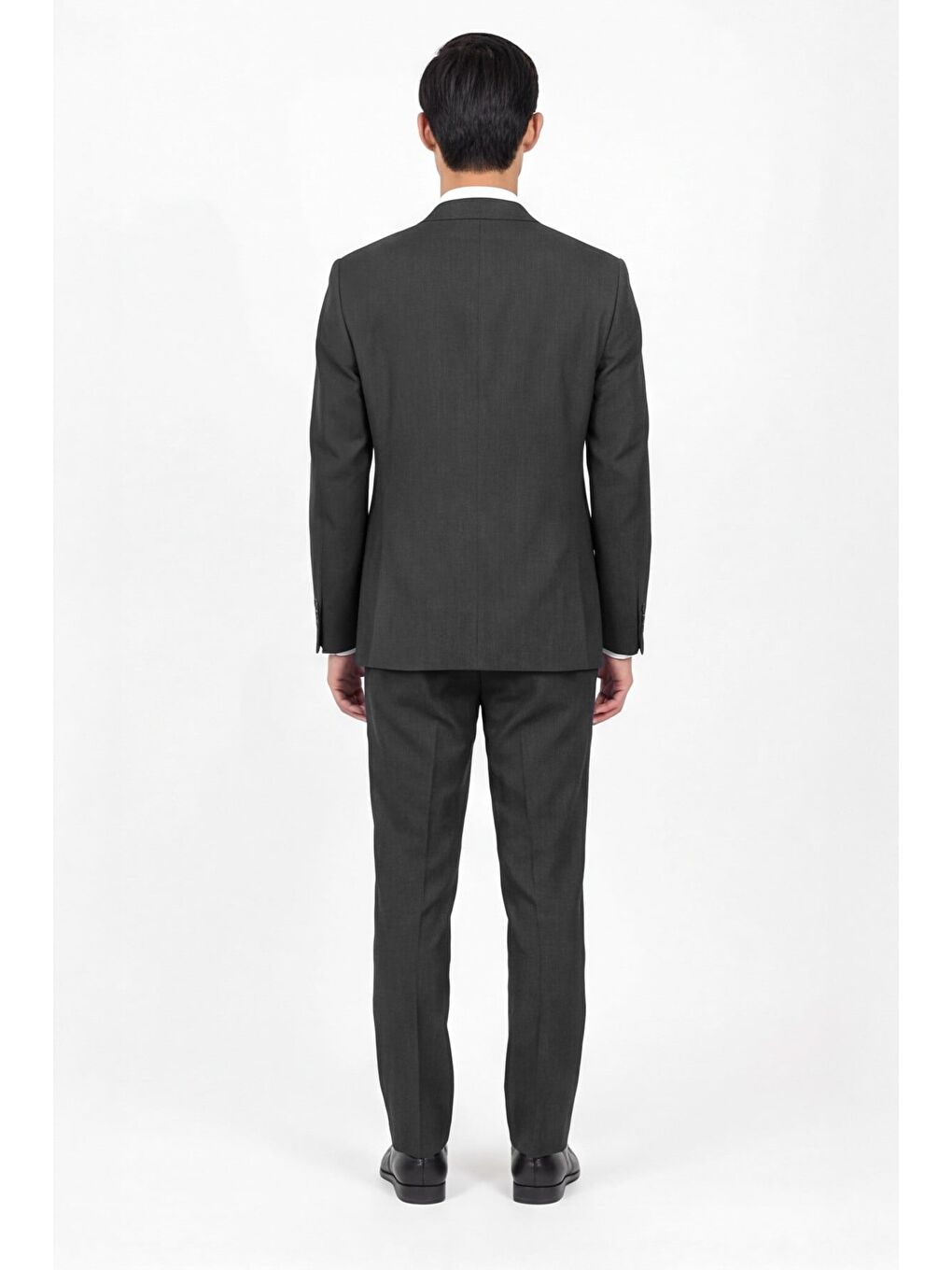 Gri Giotelli Erkek Füme Dar Kesim Slim Fit Viskon Dokuma Normal Bel 6 Drop Takım Elbise-4