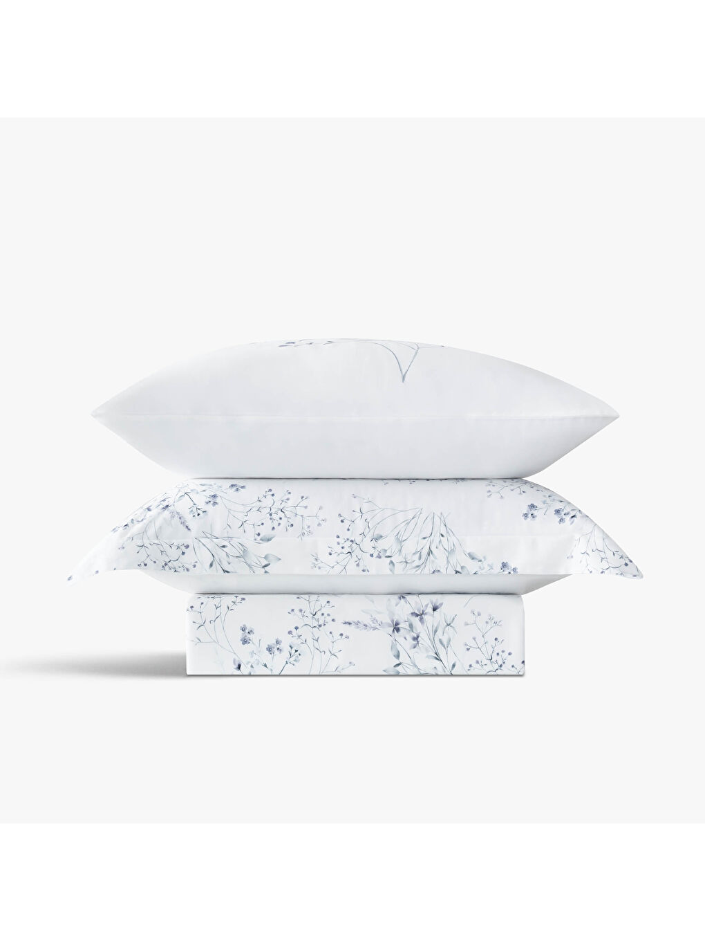 Ekru Lavena Çift Kişilik Nevresim Takımı %100 Pamuk 210 TC 83 Tel Saten Digital Baskılı Krem-Lila-2