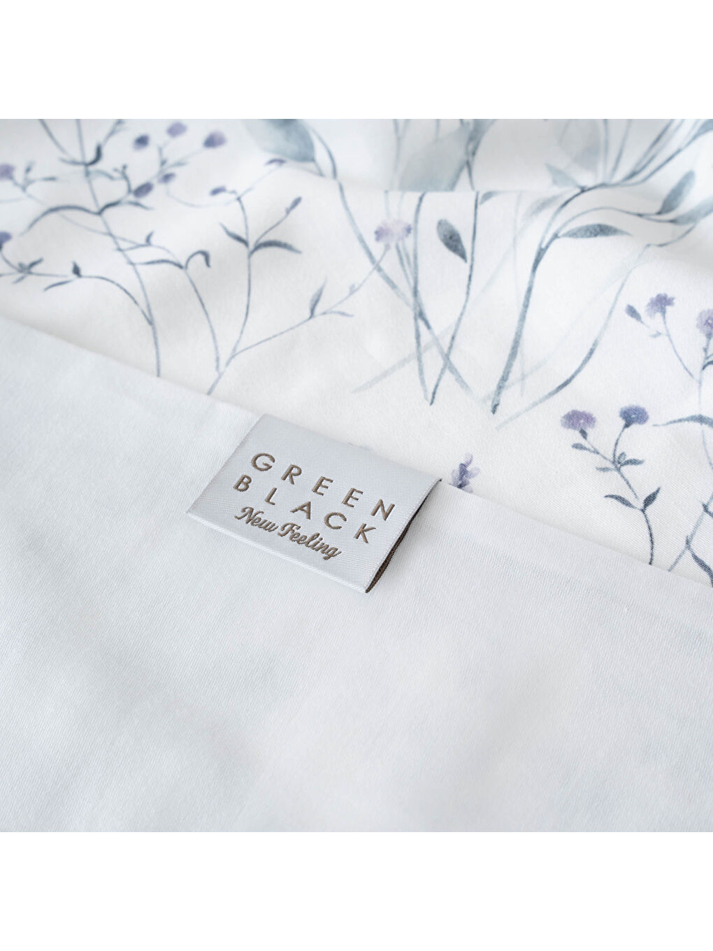 Ekru Lavena Çift Kişilik Nevresim Takımı %100 Pamuk 210 TC 83 Tel Saten Digital Baskılı Krem-Lila-5