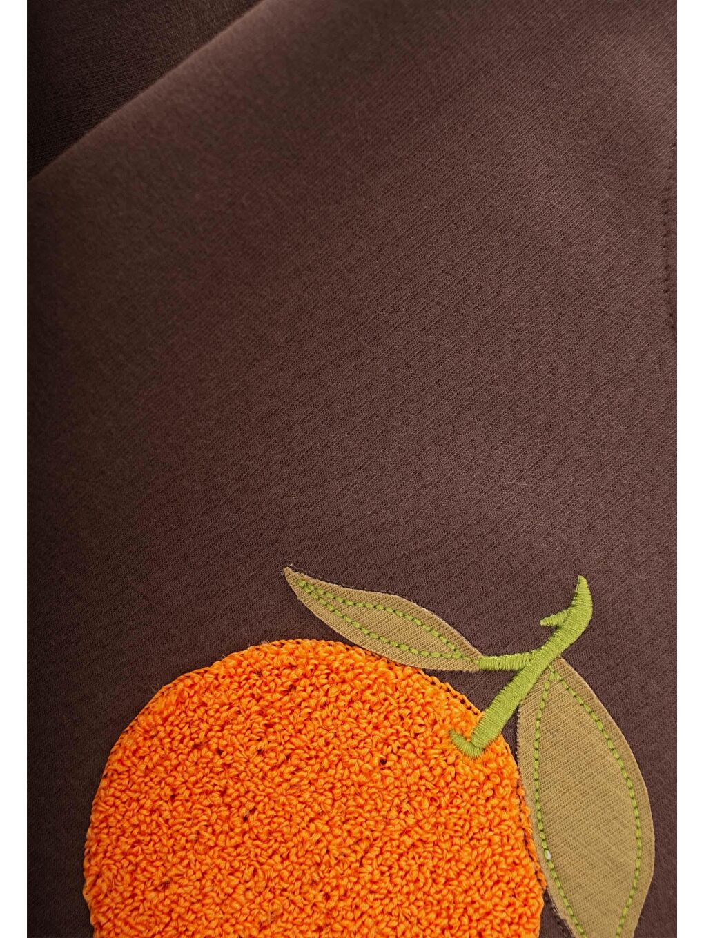 Süzene Nakışlı Sweatshirt 1-7 Yaş Kahverengi-2